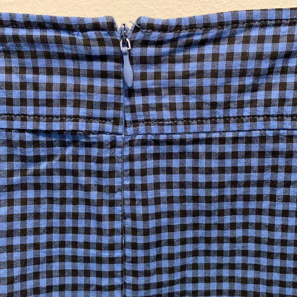 Blue Kenzie plaid 100% cotton tank top - Picture 6 of 8